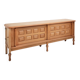 Guillerme and Chambron oak sideboard in light wood in a brutalist style.