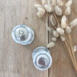 Marble pepper salt shaker duo