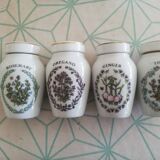 13 porcelain spice jars