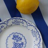 Assiette à dessert Digoin Bernadette bleu