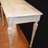 Console style louis XVI in patinated wood