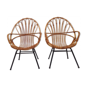 Paire de fauteuils vintage