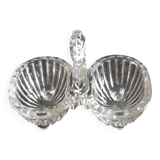 vintage Salière poivrière en verre transparent