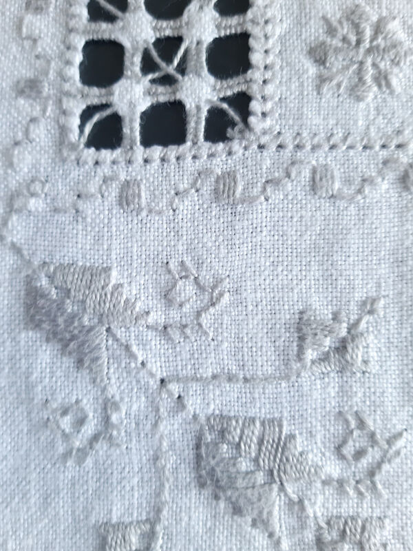 Old linen/cotton and fine embroidery