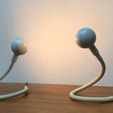Vintage Space Age clamp lamp Italian Hebi by Isao Hosoe for Valenti Luce, 1970s, set of 2
