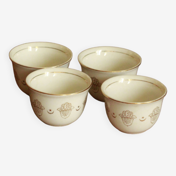 Lot de 4 tasses main de fatima