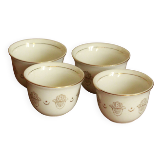 Lot de 4 tasses main de fatima