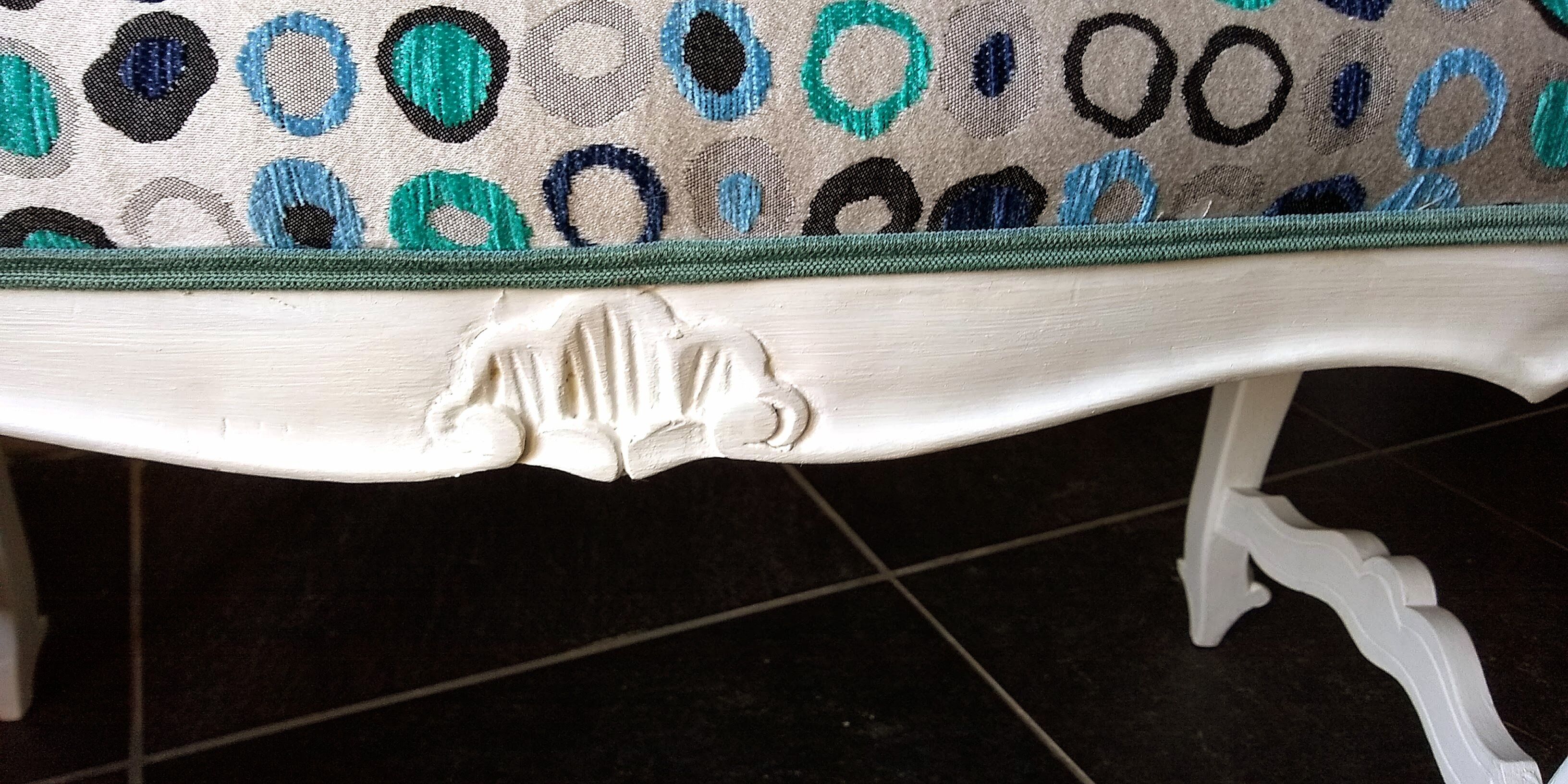 Bench with armrests or piano seat Louis XV style