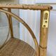 Vintage rattan corner shelf