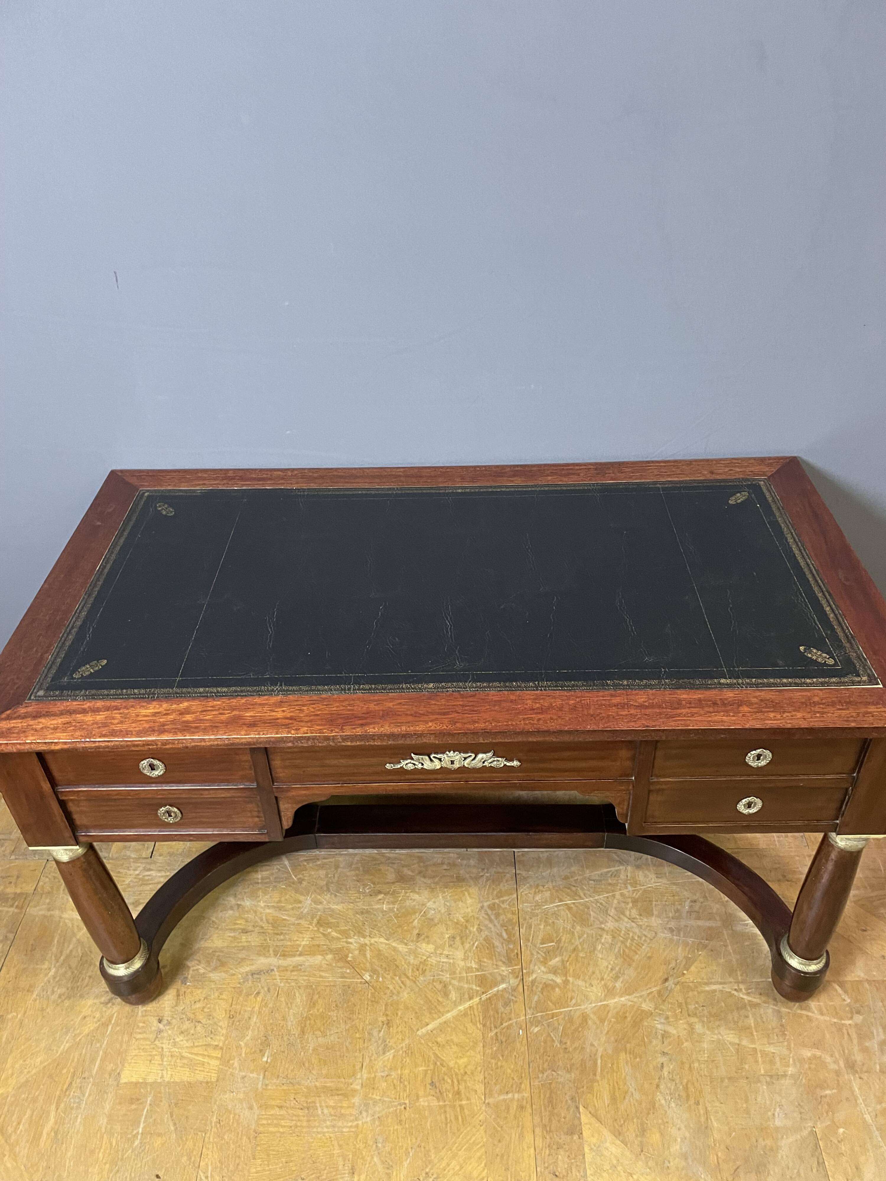 Empire style mahogany desk