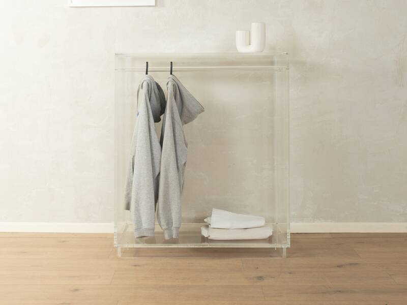 Minimalist chest of drawers from the 1980s, acrylic glass, unique piece