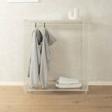 Minimalist chest of drawers from the 1980s, acrylic glass, unique piece