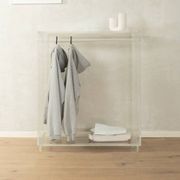 Minimalist chest of drawers from the 1980s, acrylic glass, unique piece