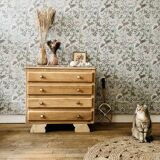 Art Deco chest of drawers with marble top