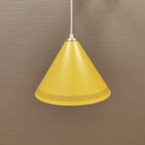 Original Danish corn yellow Lyfa cone pendant from 1972
