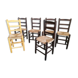 Set of six mulched chairs