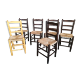 Set de six chaises paillées