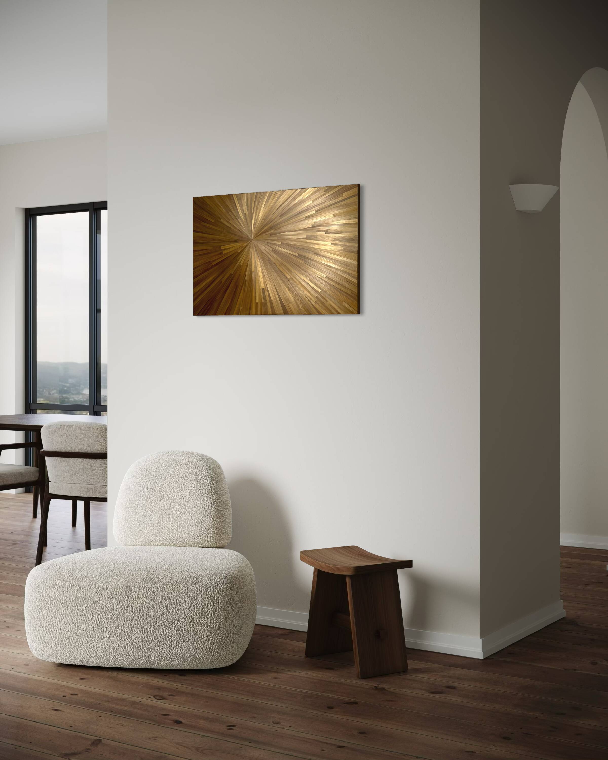 Bronze sun painting