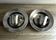 2 plates and 2 silver-plated metal cups by Gero Zilmeta with rabbit designs.