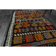 1970s Vintage Turkish Oushak Handmade Wool Cotton Brown Runner Rug 95x367