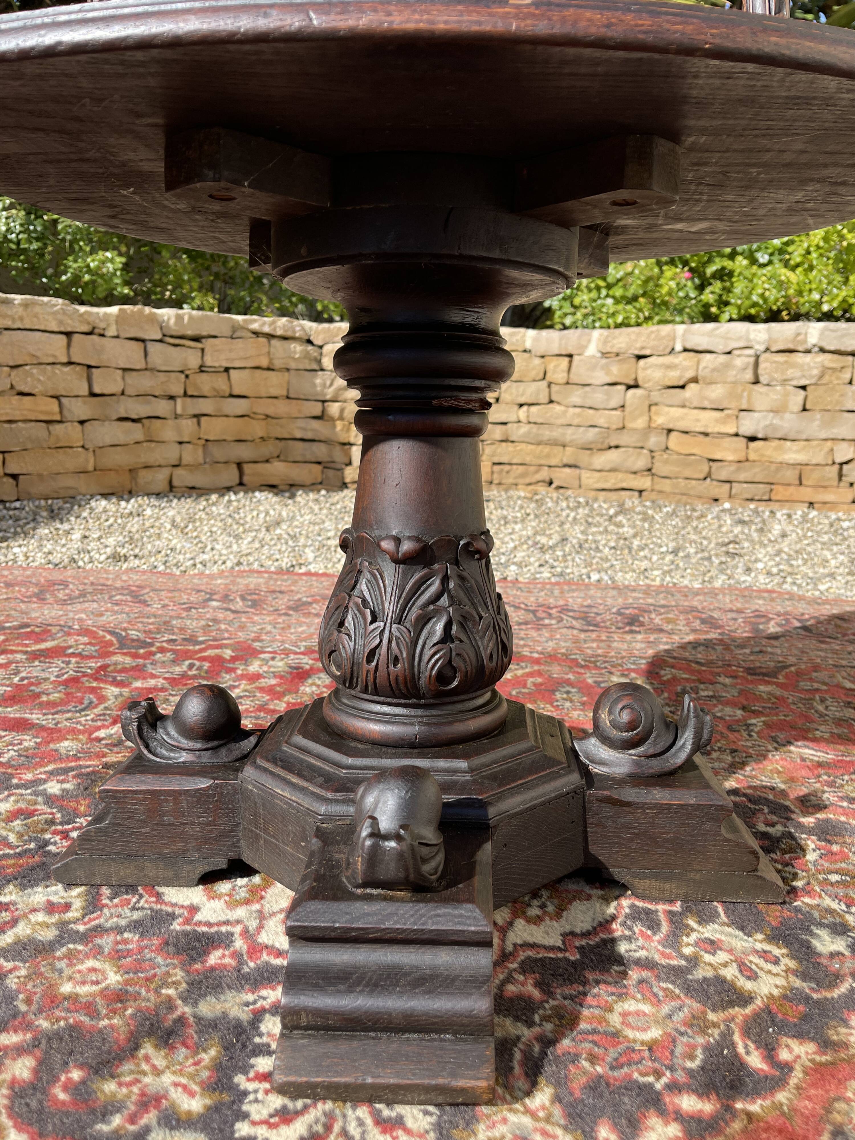 Neo-gothic oak armchair