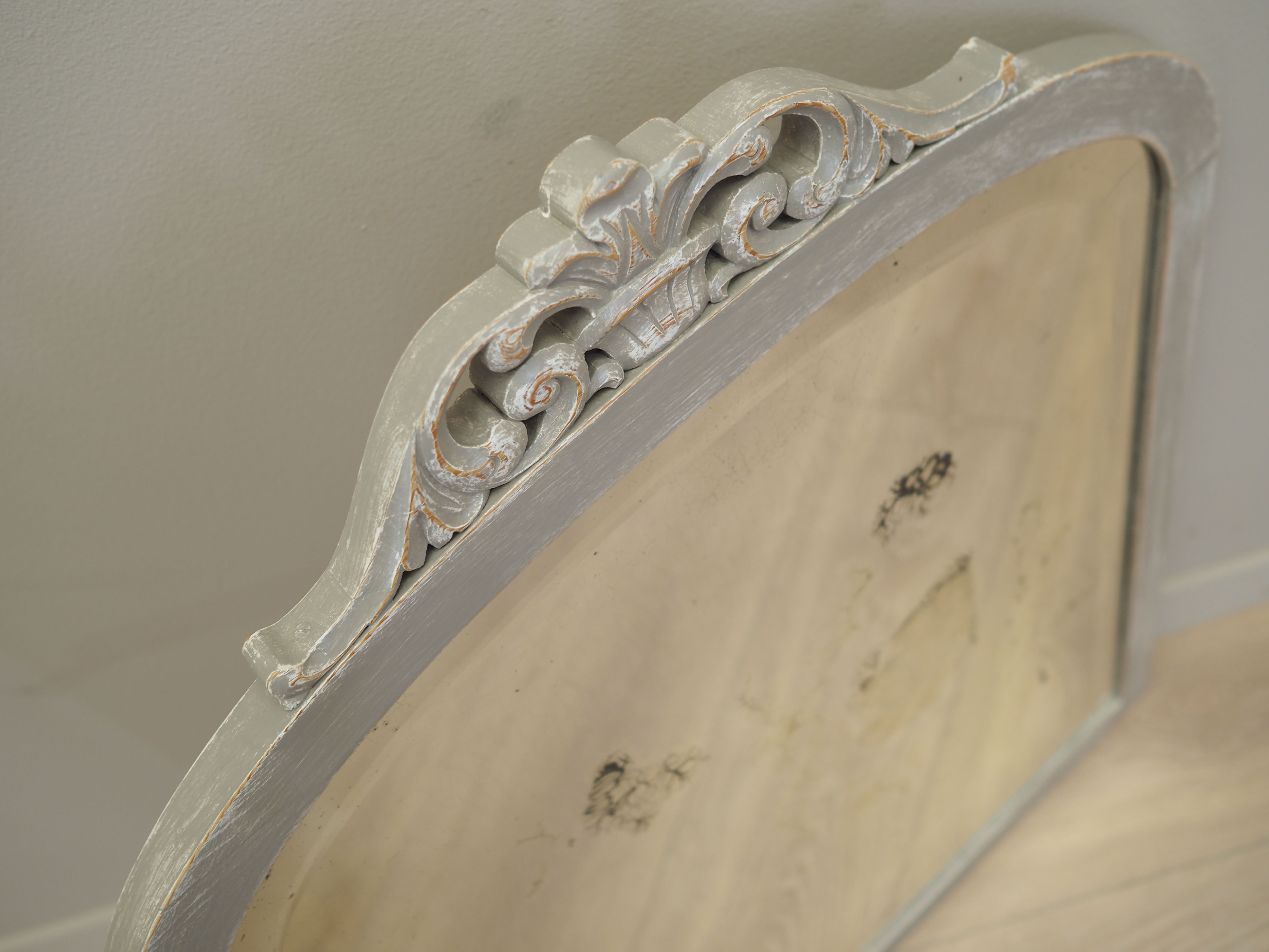 Miroir cadre en pin, design danois, années 1960, production: Danemark