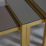 Set of 3 brass regency nesting tables, Belgium 1980s