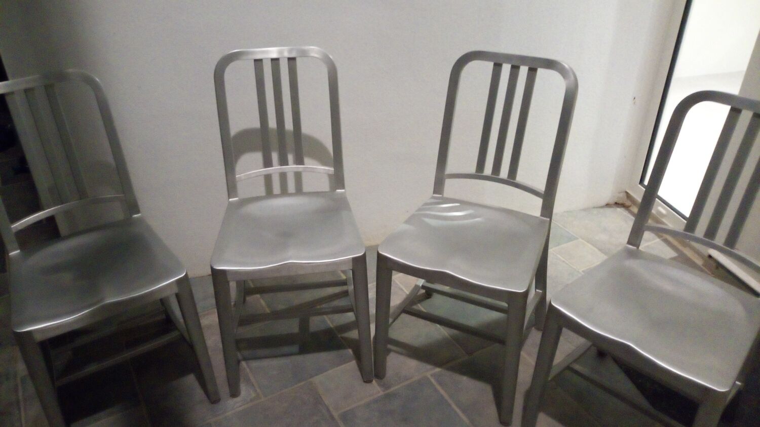 Lot de 4 chaises us navy emeco