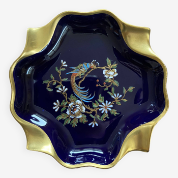 Limoges porcelain ashtray gilded with fine gold RP
