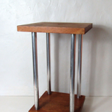 Table harness solid wood chrome dyed steel vintage