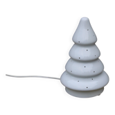 Glossy white ceramic Christmas tree lamp – Ø15 cm – Bulb included