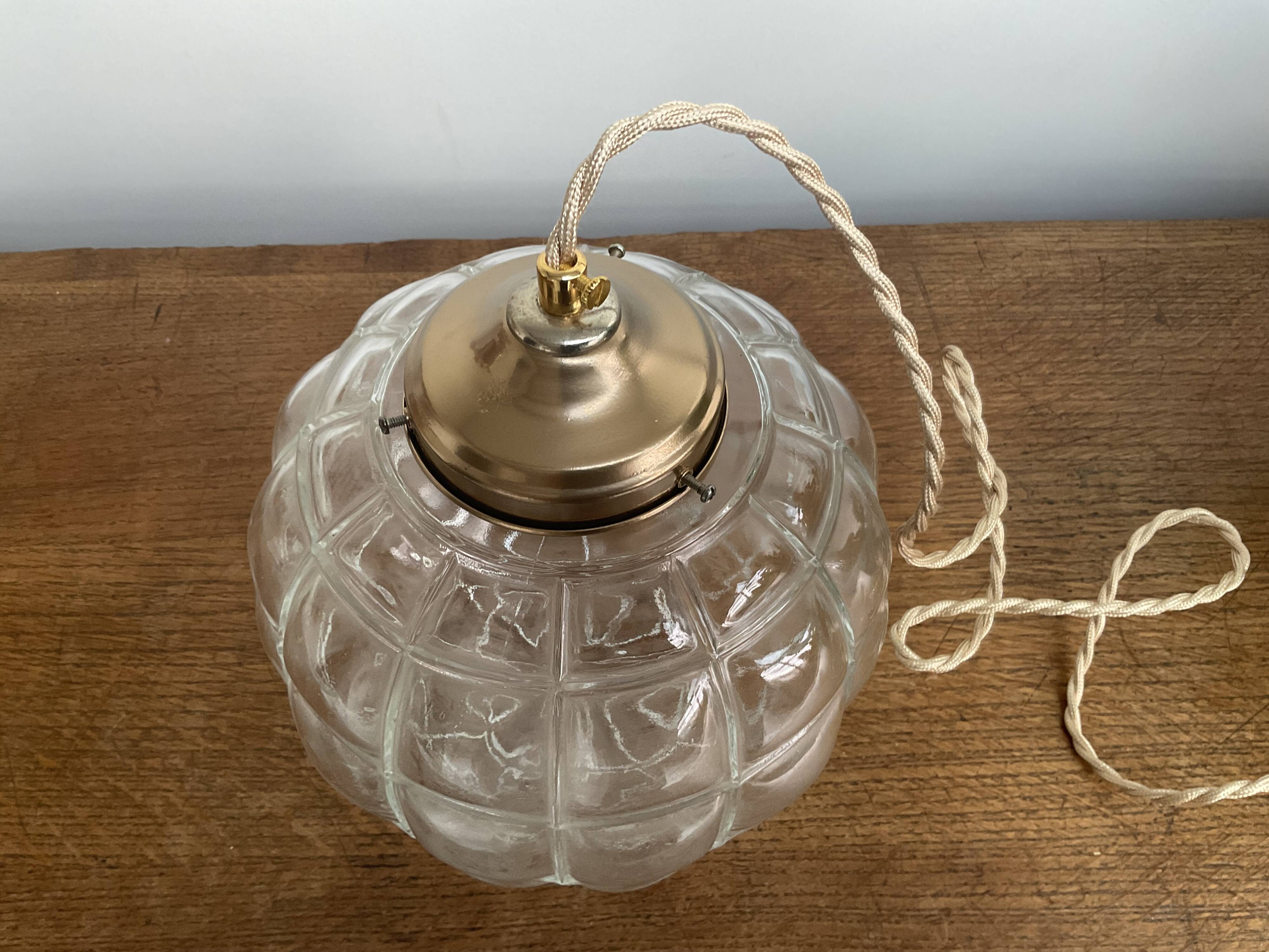 Art Deco glass pendant light