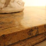 Italian Louis XVI White Lacquer and Giltwood Console with Scagliola Siena Marble Top