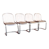 Chaises de salle à manger italiennes par Gastone Rinaldi, années 1970, lot de 4