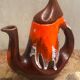 Enamelled ceramic coffee pot signed Vallauris - 1960s