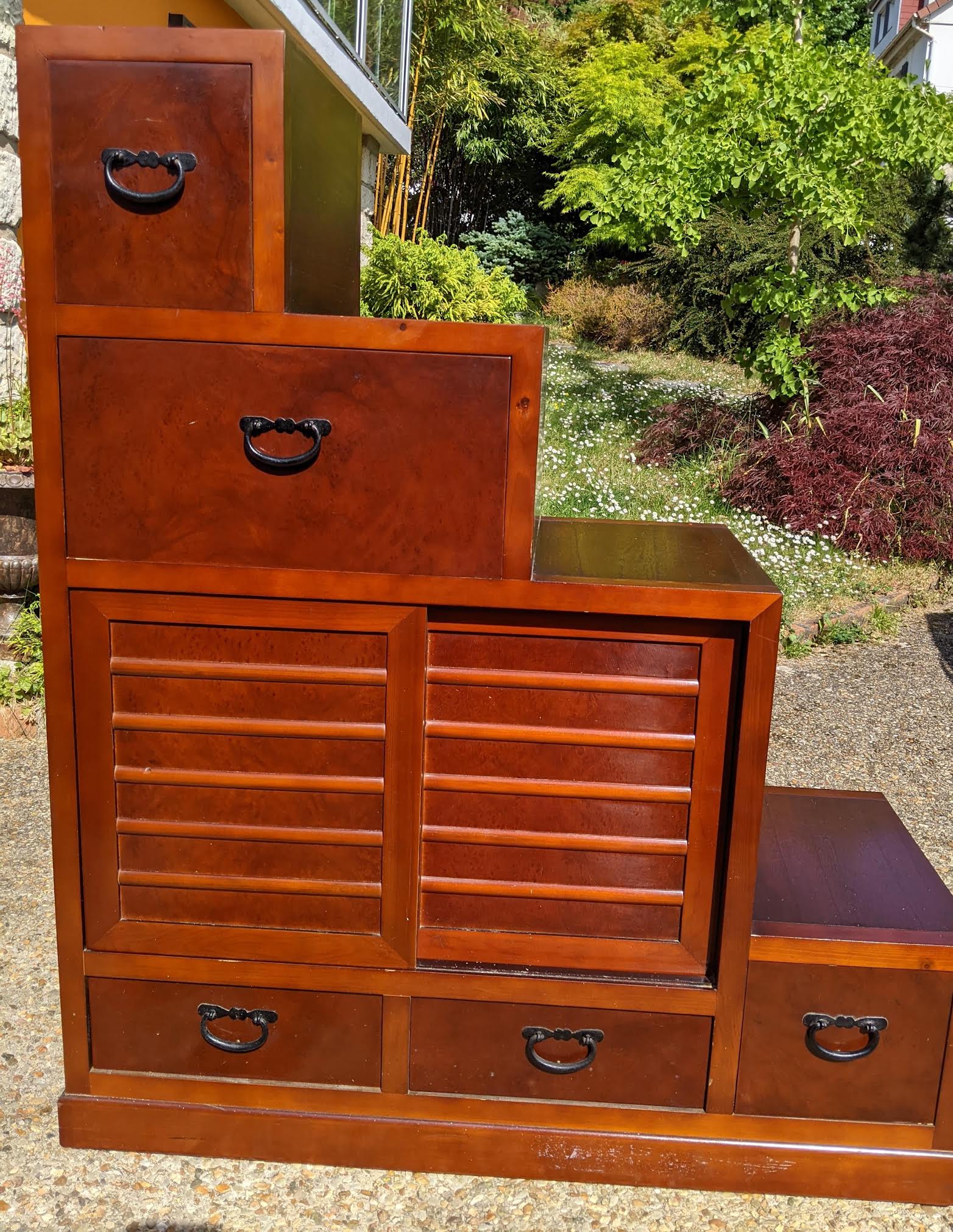 Japanese staircase cabinet kaidan tansu