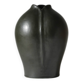 Flower Bud Shaped Ceramic Vintage Vase, Signed