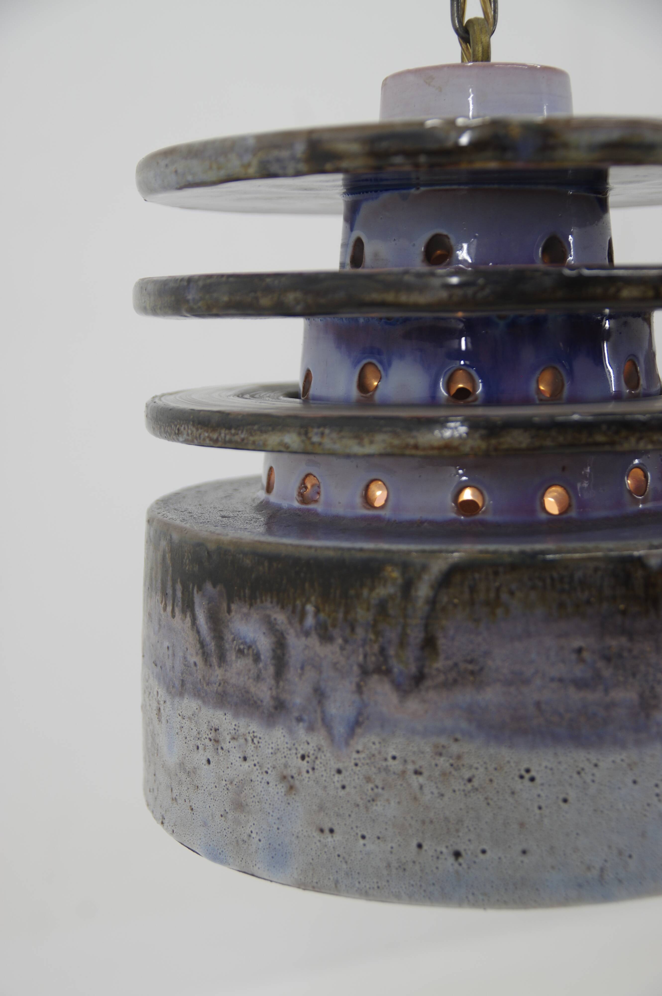 Ceramic Pendant Lamp by Jette Helleroe for Axella, Denmark