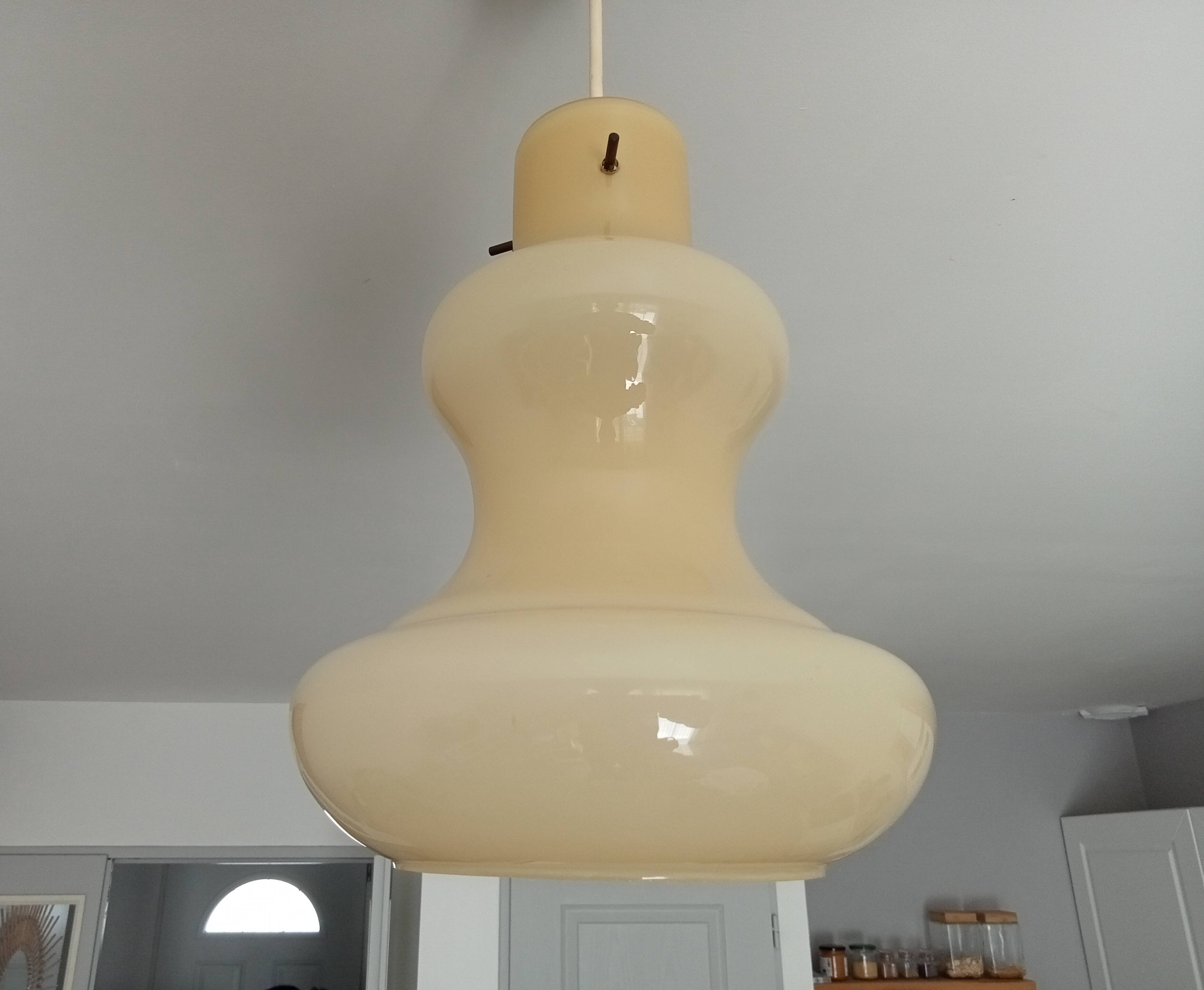 Vintage opaline pendant lamp 60/70s