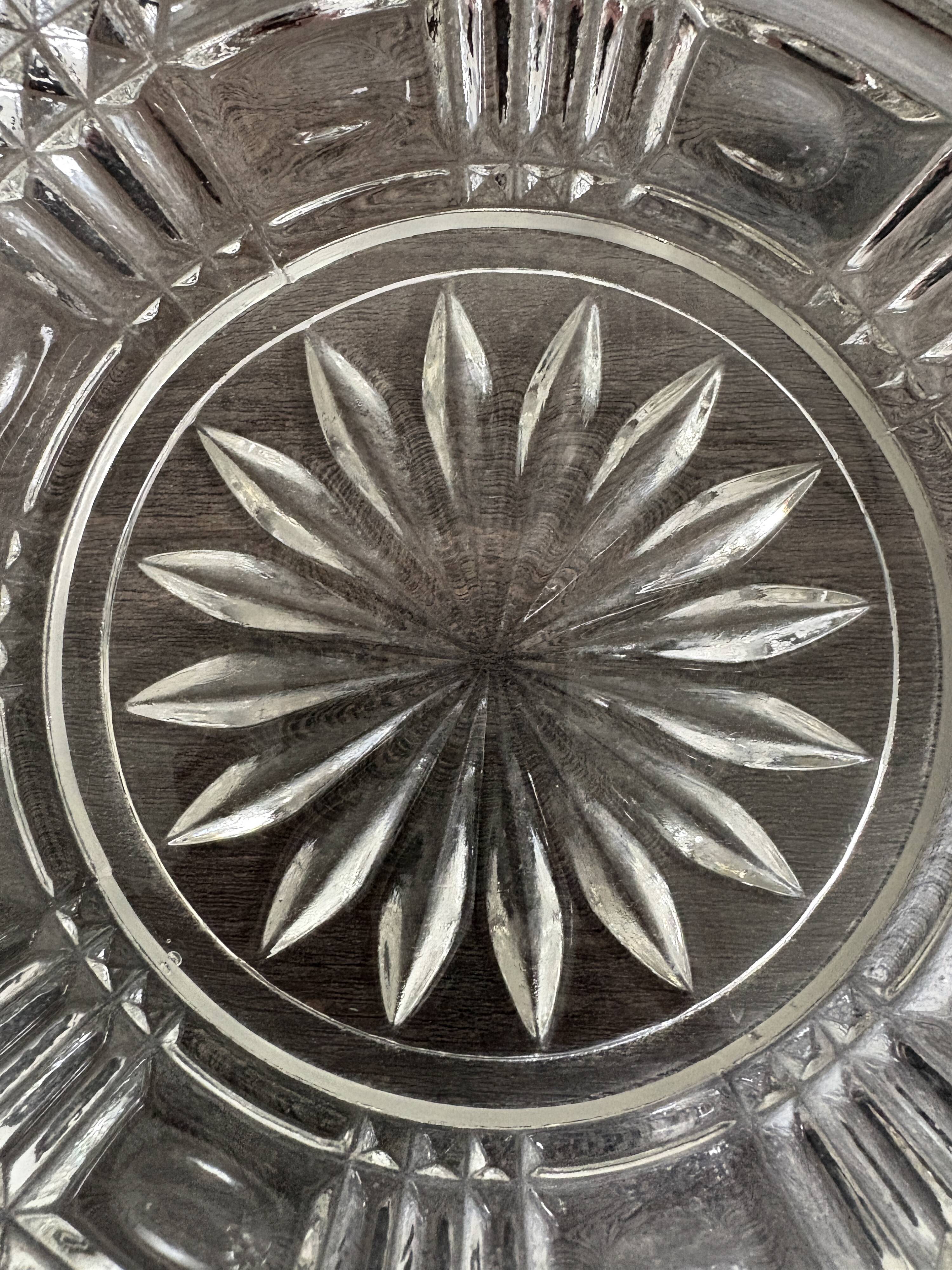 Vintage pressed glass fruit bowl