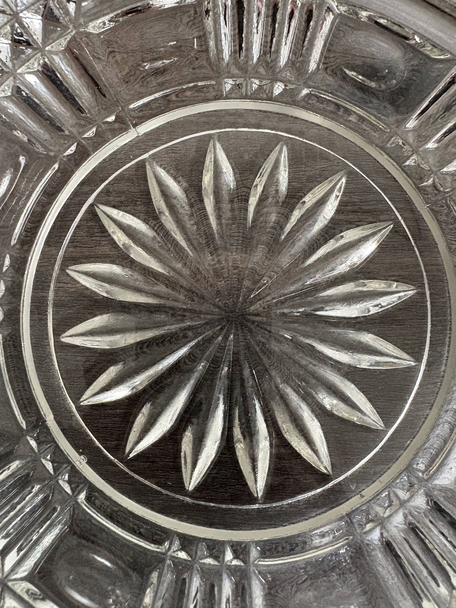 Vintage pressed glass fruit bowl