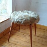 Vintage 60s stool with 4 compass legs