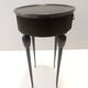 Table d'appoint, table de chevet ovale en hêtre noir ébénisé, Italie