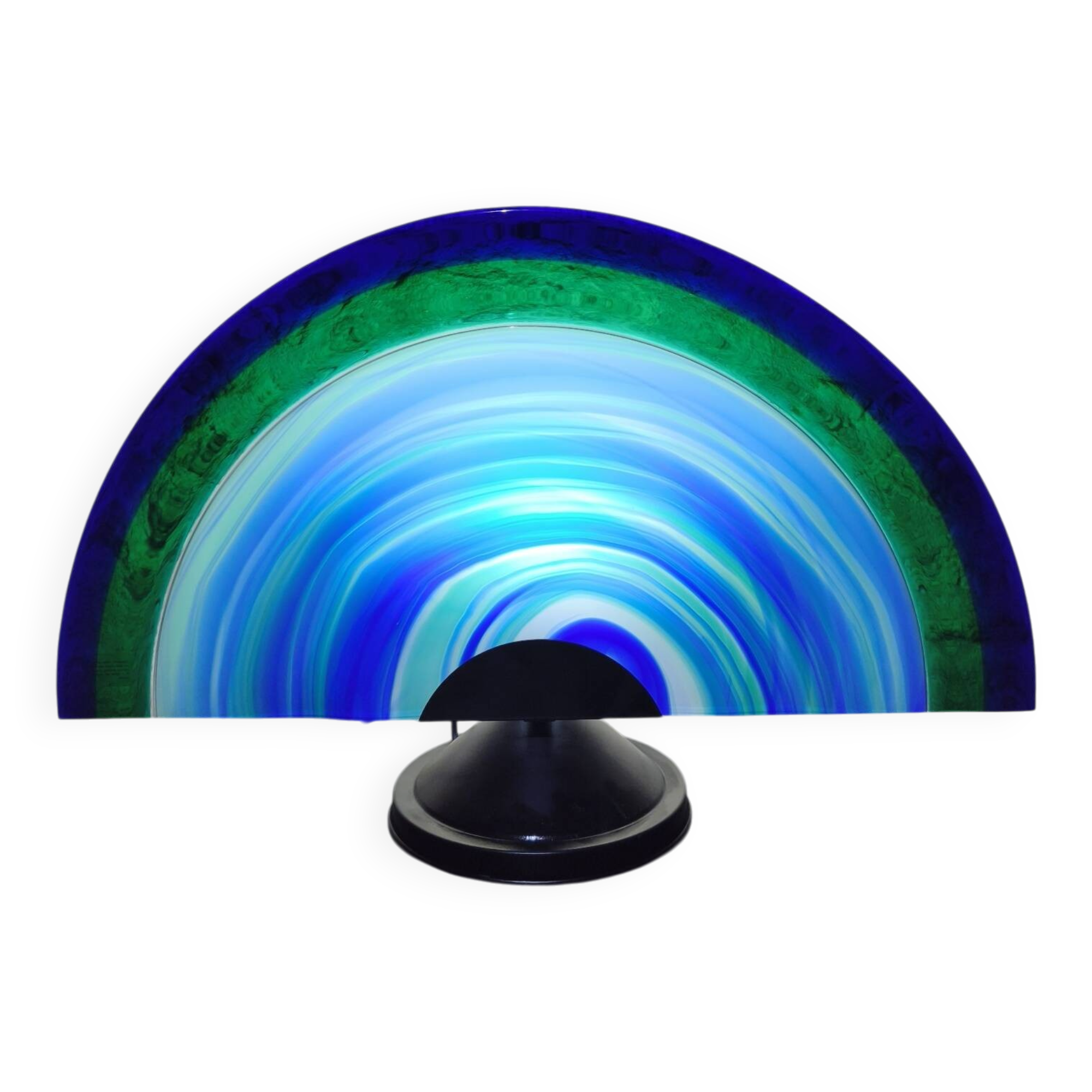 Magnificent table lamp / luminous sculpture in Italian art glass.