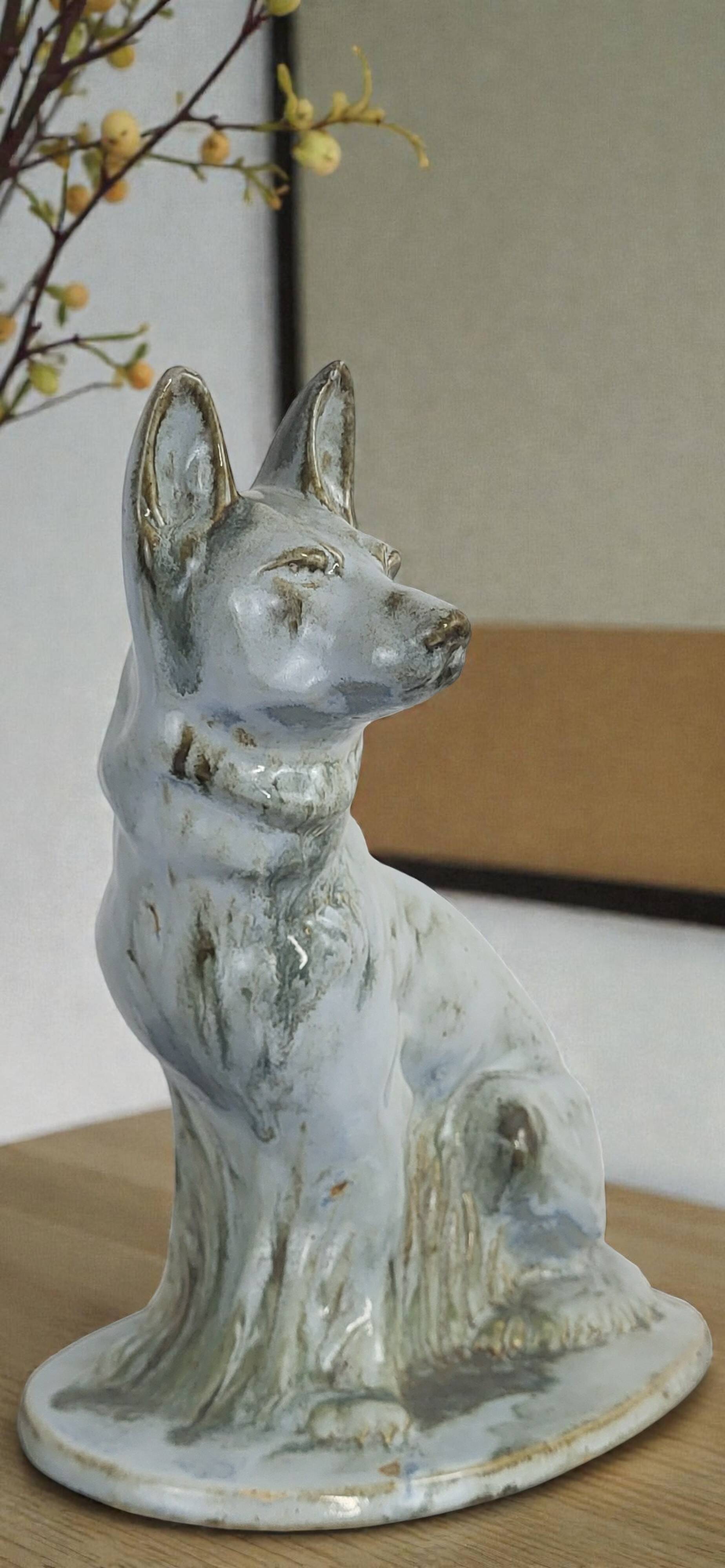 Earthenware Dog, Moulin Des Loups Orchies, Art Deco