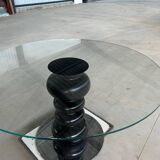 Round glass table