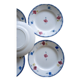 Lot de 5 assiettes à dessert Digoin Sarreguemines