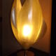Floral lamp brass flower Laurent Rougier 1970