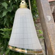 Vintage 1950s granite glass globe lamp
