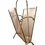 Gold-plated brass magazine rack Maison Baguès